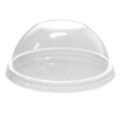 Karat - Cold Cup Dome Lid without Hole, Fits 8-10 oz Cups, Clear PET Plastic, 1000 count