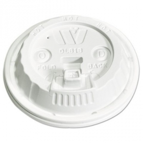 WinCup - Lid, Reclosable Drink-Thru White Plastic, Fits 12-24 oz Foam Cups