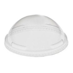 Dart - Dome Lid, Clear Plastic Cold Drink Lid without Hole, Fits 16-26 oz. Cups, 1000 count