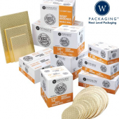Cake Drum, 10&quot; Gold Square, 12 count