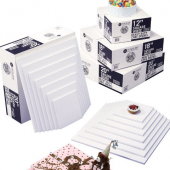 Cake Drum, 10&quot; White Square, 12 count