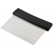 Winco - Dough Cutter/Scraper, 6x3 with Black Plastic Handle