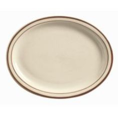 World Tableware - Desert Sand Platter, 11.5&quot; Oval Cream White Stoneware