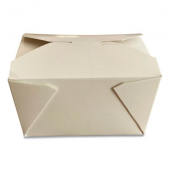 Bio-Box #1 Food Container, Poly Coated White 4.375x3.5x2.5, 450 count