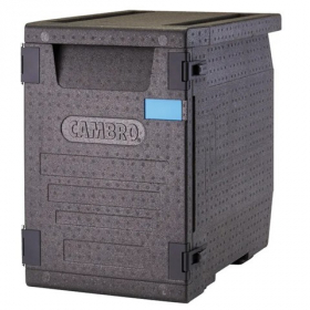 Cambro - GoBox Food Pan Carrier, 90.9 Qt Insulated Black Front Loading, 17.3x24x6x25.2, each