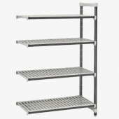 Cambro - Elements Xtra Vented 4 Shelf Add-On Unit, 21x34x72 Speckled Gray, each