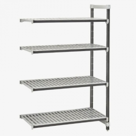 Cambro - Elements Xtra Vented 4 Shelf Add-On Unit, 21x40x72 Speckled Gray, each