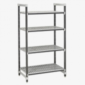 Cambro - Elements Xtra Starter Unit with 4 Vented Shelves, 21x30x72 Speckled Gray, each