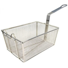 Winco - Fry Basket with 10.5&quot; Grey Handle, 13.25x9.5x6