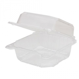 Karat - Hinged Container, 6x6 PET Clear Plastic, 500 count
