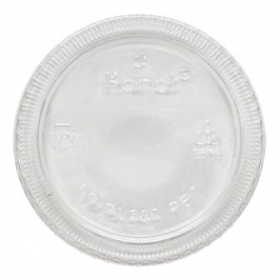 Karat - Portion Cup Lid, Fits 1 oz Squat and 2 oz Cups, Clear PET Plastic