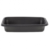 Genpak - Container, 24 oz Black Rectangle, Microwave Safe Base
