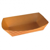 Food Tray, Kraft/Red Plaid #250, 7.25x5.25x1.875, 500 count