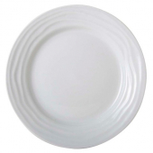 Tuxton - Sandbar Plate, 7.5" Embossed Porcelain White, 24 count