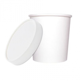 Karat - Gourmet Food Container with Lid, 16 oz White Paper, 500 count