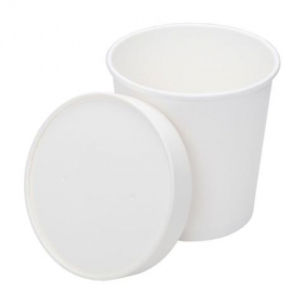 Karat - Gourmet Food Container with Lid, 8 oz White Paper, 500 count