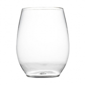 Fineline Settings - Renaissance Stemless Goblet, 12 oz Clear Plastic