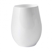 Fineline Settings - Renaissance Stemless Goblet, 12 oz White Plastic, 48 count