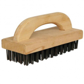 Winco - Butcher Block Brush, 9.25x3.75x5 with Steel Bristles