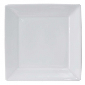 Tuxton - Santorini Square Plate, 10.125&quot; Porcelain White, 12 count