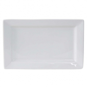 Tuxton - Santorini Rectangular Plate, 11x7 Porcelain White, 12 count