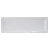 Tuxton - Santorini Rectangular Plate, 16x5.5 Porcelain White, 12 count