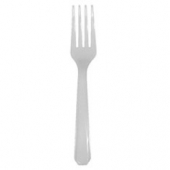 Fork, Heavy White PP Plastic