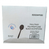 Soup Spoon, Heavy Black Plastic