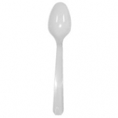 Spoon, Heavy White PP Plastic