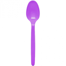 Karat - Teaspoon, Heavy Weight Purple PS Plastic