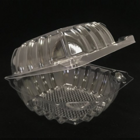 Container, 5&quot; Hinged Clear Plastic, 480 count
