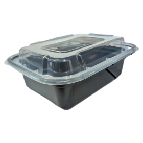 Food Container with Lid, 8 oz Rectangle Microwavable, 150 count