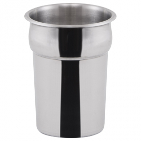 Winco - Inset Pan, 2.5 Quart Round Stainless Steel