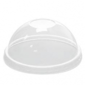 Karat - Dome Lid with no Hole, Fits 12 oz Cup, Clear PET Plastic