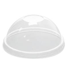 Karat - Dome Lid with no Hole, Fits 12 oz Cup, Clear PET Plastic