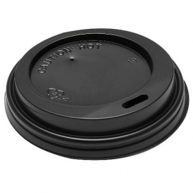 Karat - Sipper Dome Lid, Fits 8 oz Paper Hot Cup, Black PP Plastic, 1000 count