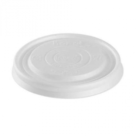 Karat Earth - Flat Lid, 75.3 mm PLA White Plastic, Fits 4 oz Paper Container, 1000 count