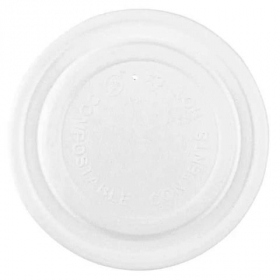 Karat Earth - Flat Lid, 90.8 mm PLA White Plastic, Fits 6-10 oz Paper Container, 1000 count