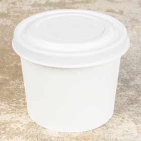 Karat Earth - Flat Lid, 90.8 mm Compostable Fiber Paper, Fits 6-10 oz Paper Container, 1000 count