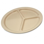 Carlisle - Plate, 10&quot; 3-Compartment Tan Melamine