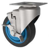 GSW - Swivel Plate Casters with Brake, 4&quot; Wheel with 3x3 Plate, each