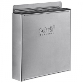 Schraf - Knife Rack, 12-Slot Stainless Steel Wall-Mount with Enclosed Back, each
