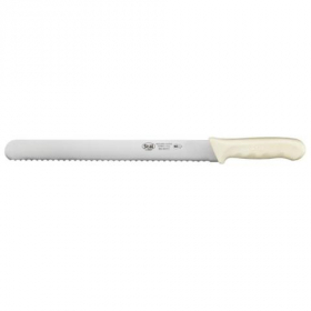 Winco - St&auml;l Wavy Edge Slicer, 12&quot; German Steel with White Handle