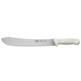 Winco - St&auml;l Butcher Knife, 12&quot; German Steel with White Handle