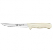 Winco - St&auml;l Utility Knife with Wavy Edge, 5.5&quot; German Steel with White Handle