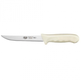 Winco - St&auml;l Boning Knife, Wide 6&quot; German Steel with White Handle