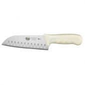 Winco - St&auml;l Santoku Knife, 7&quot; German Steel with White Handle