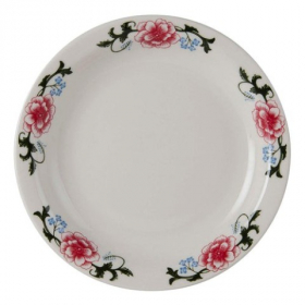 Tuxton - Western Rose Dinner Plate, 7.25&quot; Round, 36 count