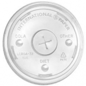 International Paper - Cold Cup Lid, 32 oz Clear PET Plastic