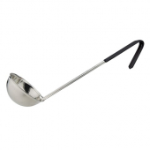 Winco - Prime Ladle, 8 oz Stainless Steel with Black Handle, 1-Piece, each